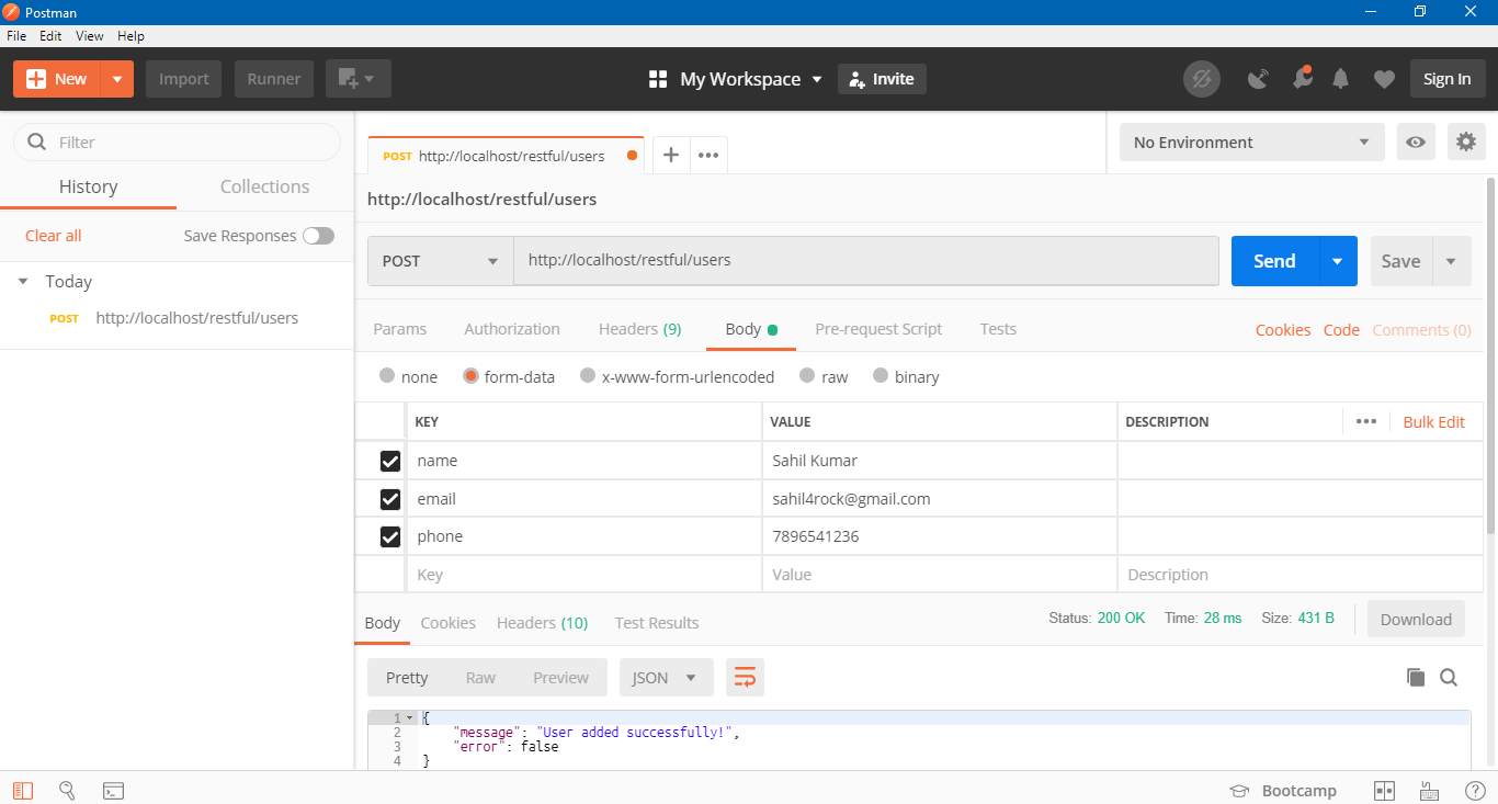 RESTFul API Using PHP - OOP, PDO - MySQL