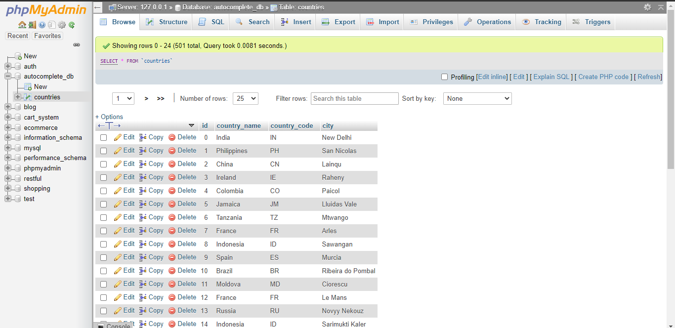 Autocomplete Search Using PHP, PDO - MySQL & Ajax