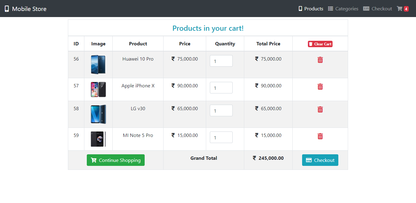 Shopping Cart With Checkout System Using PHP, MySQLi & Ajax
